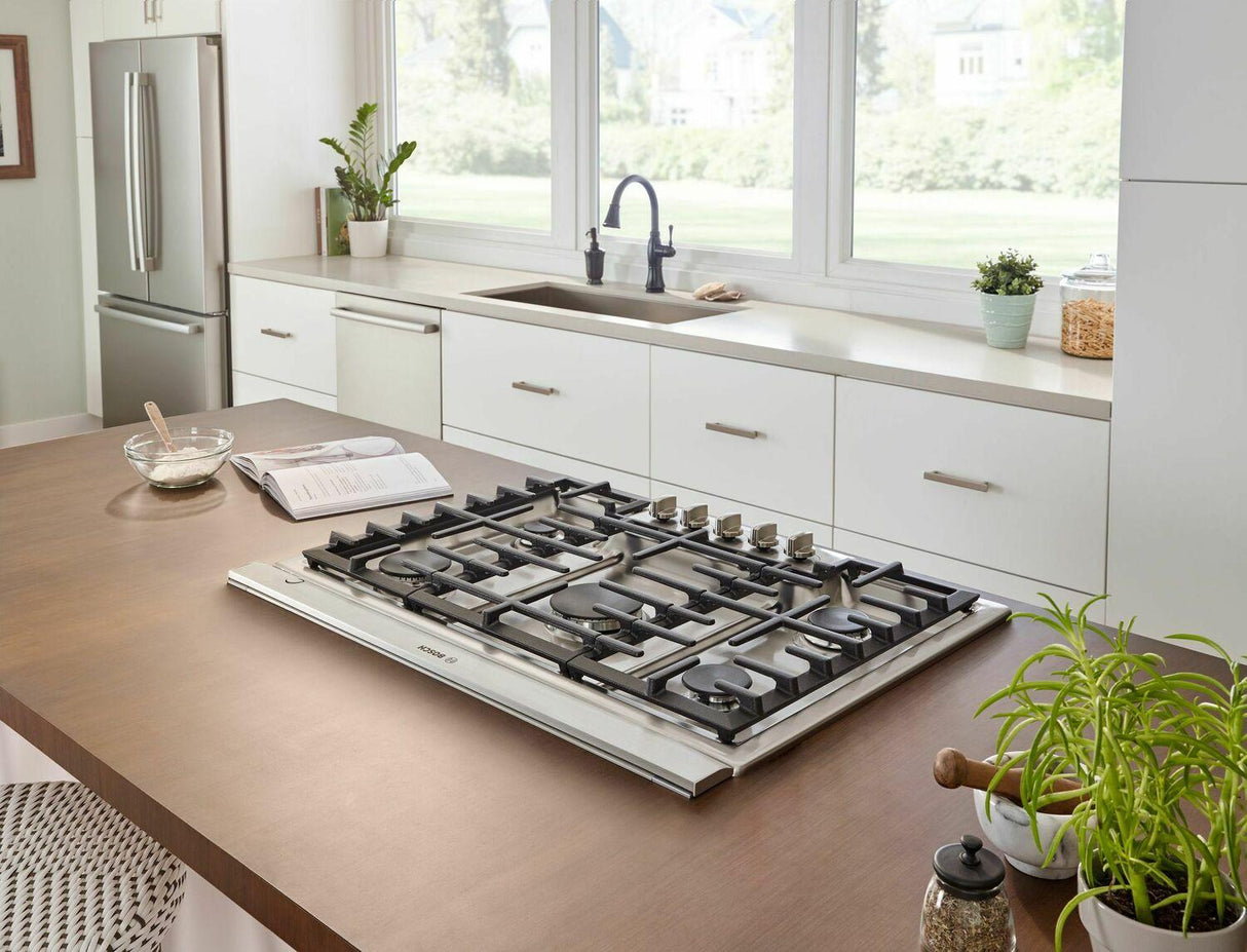 800 Series, 30" Gas Cooktop, 5 Burners, Stainless Steel