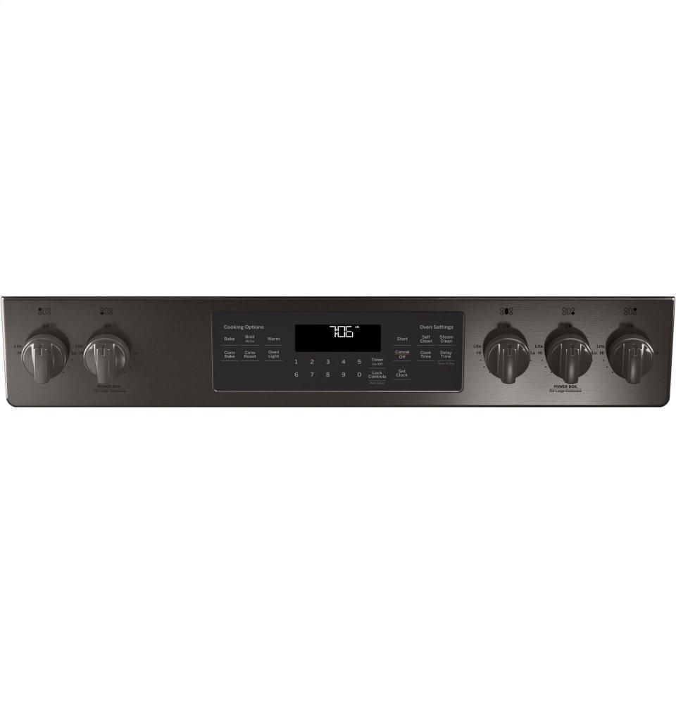 GE® 30" Slide-In Front-Control Convection Gas Range