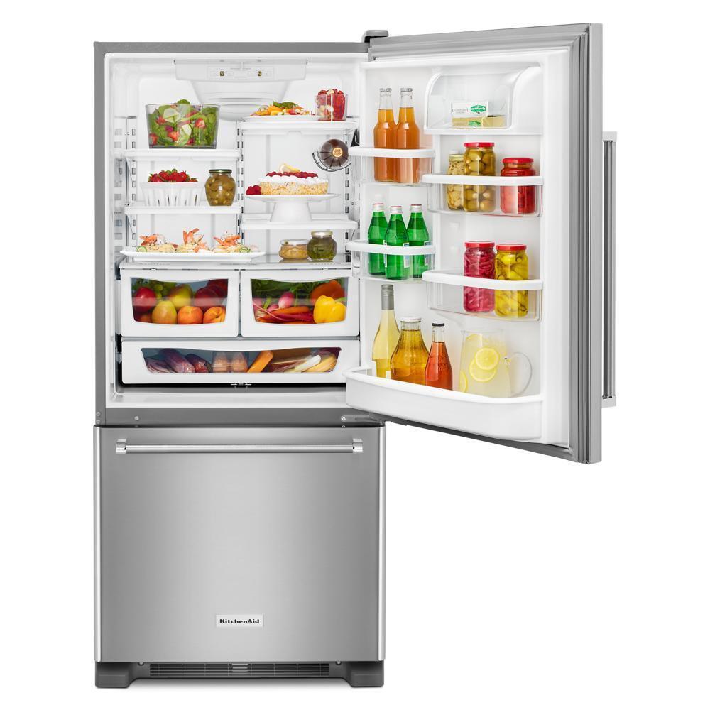 19 cu. ft. 30-Inch Width Full Depth Non Dispense Bottom Mount Refrigerator