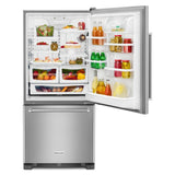 19 cu. ft. 30-Inch Width Full Depth Non Dispense Bottom Mount Refrigerator