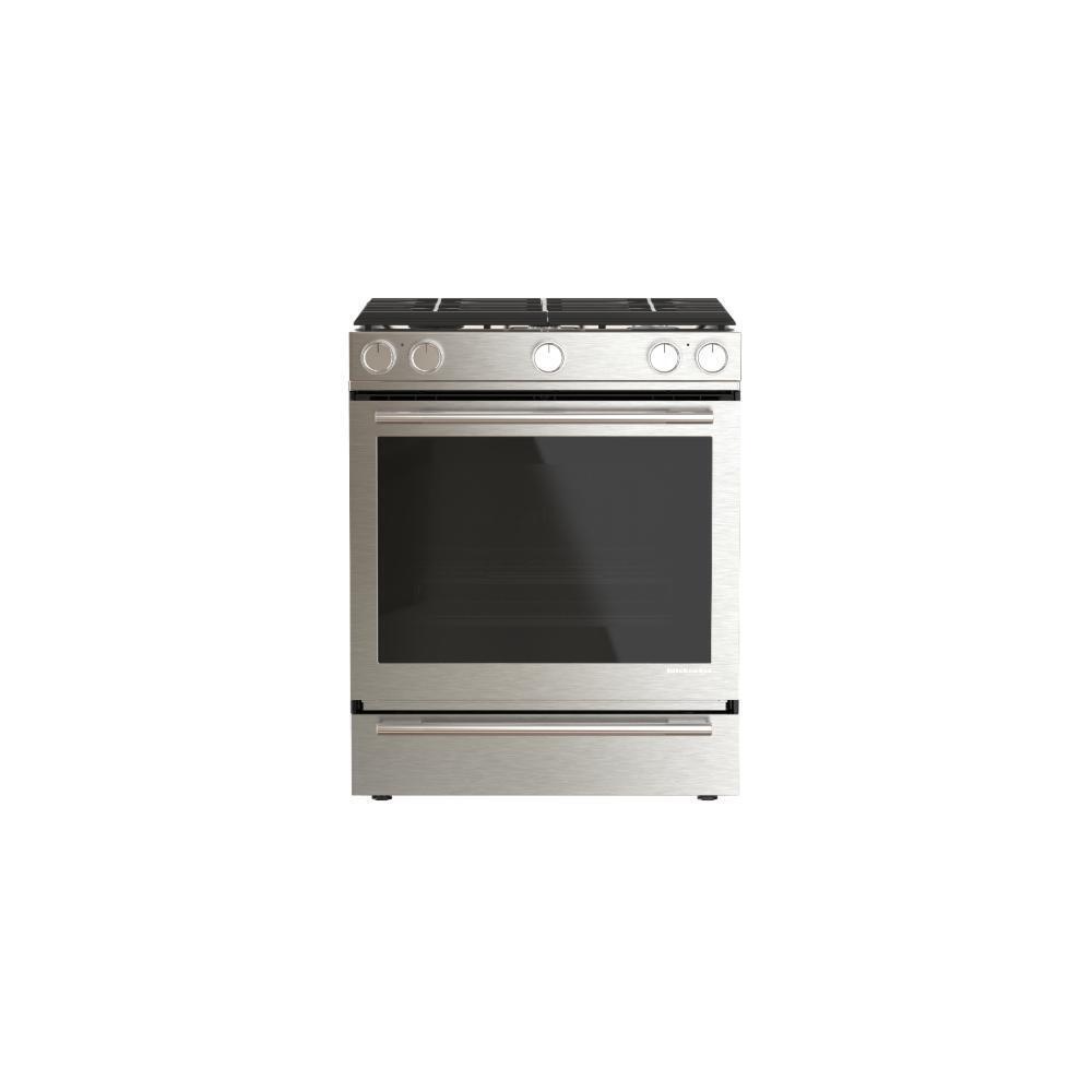 30-Inch 5-Burner Dual Fuel Convection Slide-In Range with Baking Drawer