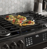 GE Profile™ 30" Smart Slide-In Front-Control Gas Double Oven Convection Range