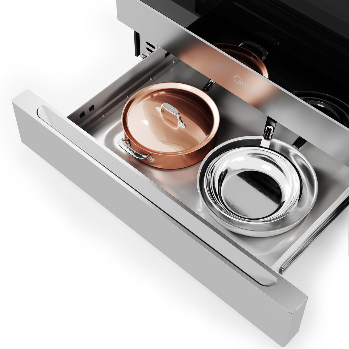 Midea 6.1 cu. ft. 5-Burner Smart Slide-In Gas Range with Air Fry Convection