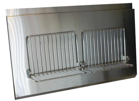 Stainless Back Splash and Warm Racks 48"
