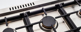36 inch Dual Fuel Range, 6 Brass Burners and Cast Iron Griddle, Electric Self-Clean Oven Carbonio