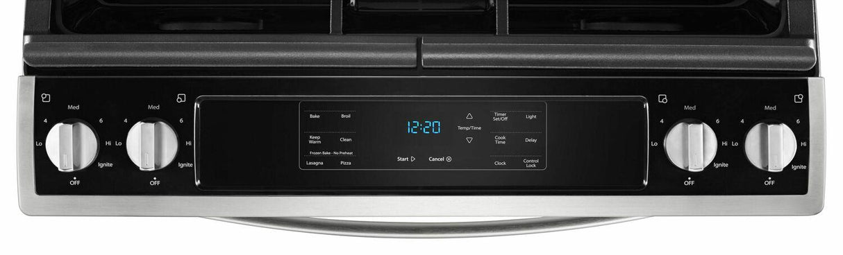 5.0 cu. ft. Front Control Gas Range with Cast-Iron Grates - Stainless Steel