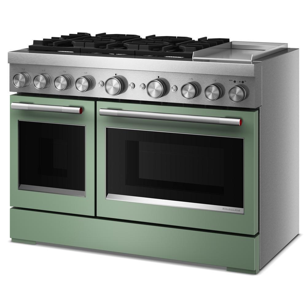 48-Inch 6 Burner Commercial-Style Dual Fuel Range with Griddle