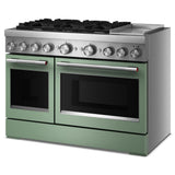 48-Inch 6 Burner Commercial-Style Dual Fuel Range with Griddle