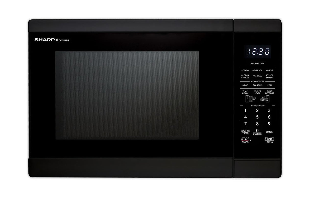Sharp 1.4 cu. ft. 1100W Black Countertop Microwave Oven
