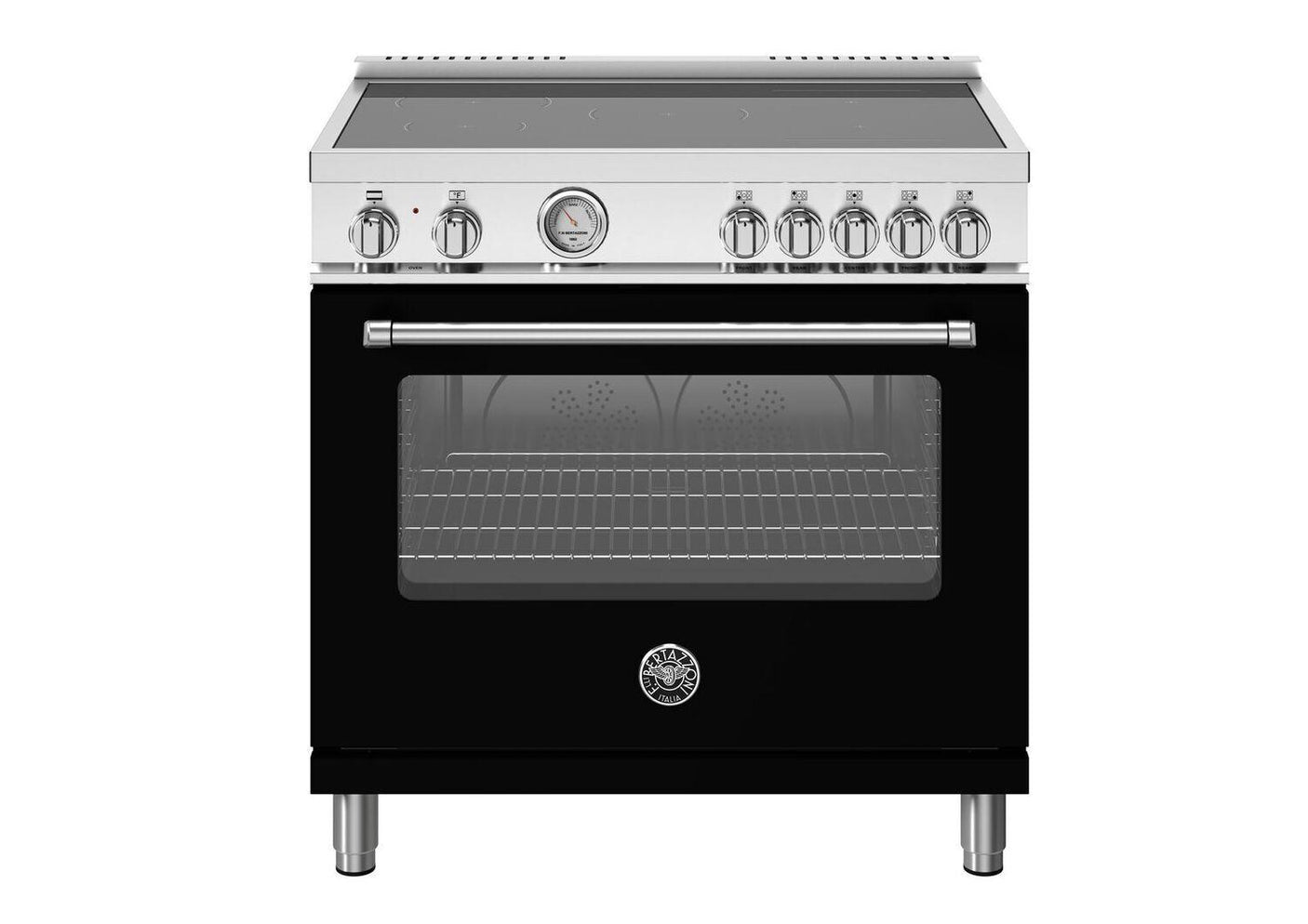 Master 36" Range Induction Manual Clean Nero Black