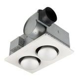 Broan-NuTone Two-Bulb Heater/Ventilation Fan 70 CFM, (2) 250W BR40 Infrared Bulbs, 4.0 Sones