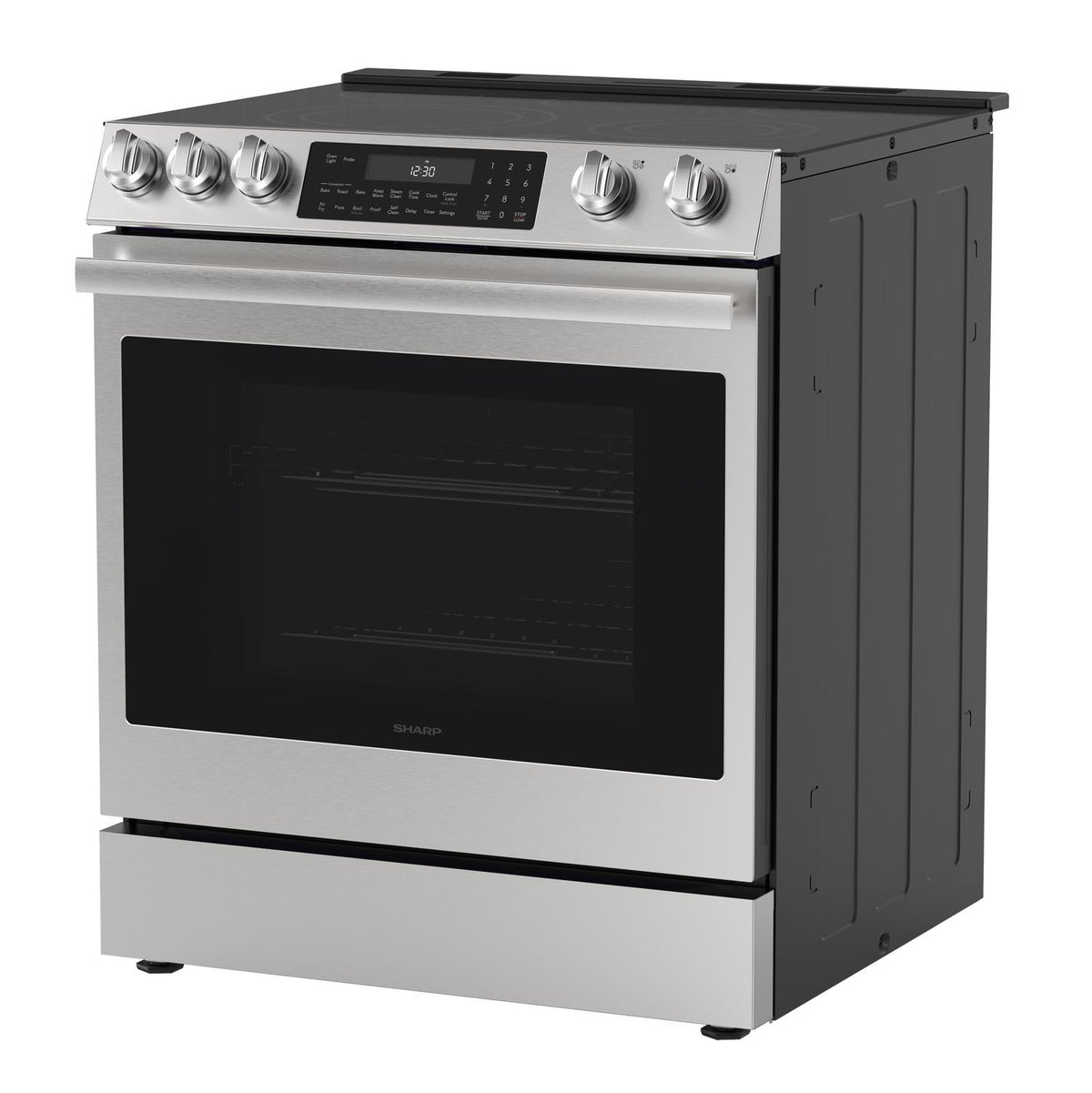 30 in. 5 Burner 6.3 cu. ft. Slide-in Electric Range with True European Convection