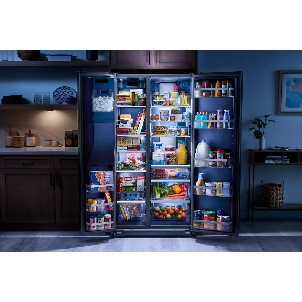 36-inch Wide Full-Depth Side-by-Side Refrigerator with Arctic Blue Interior - 28.7 Cu. Ft.