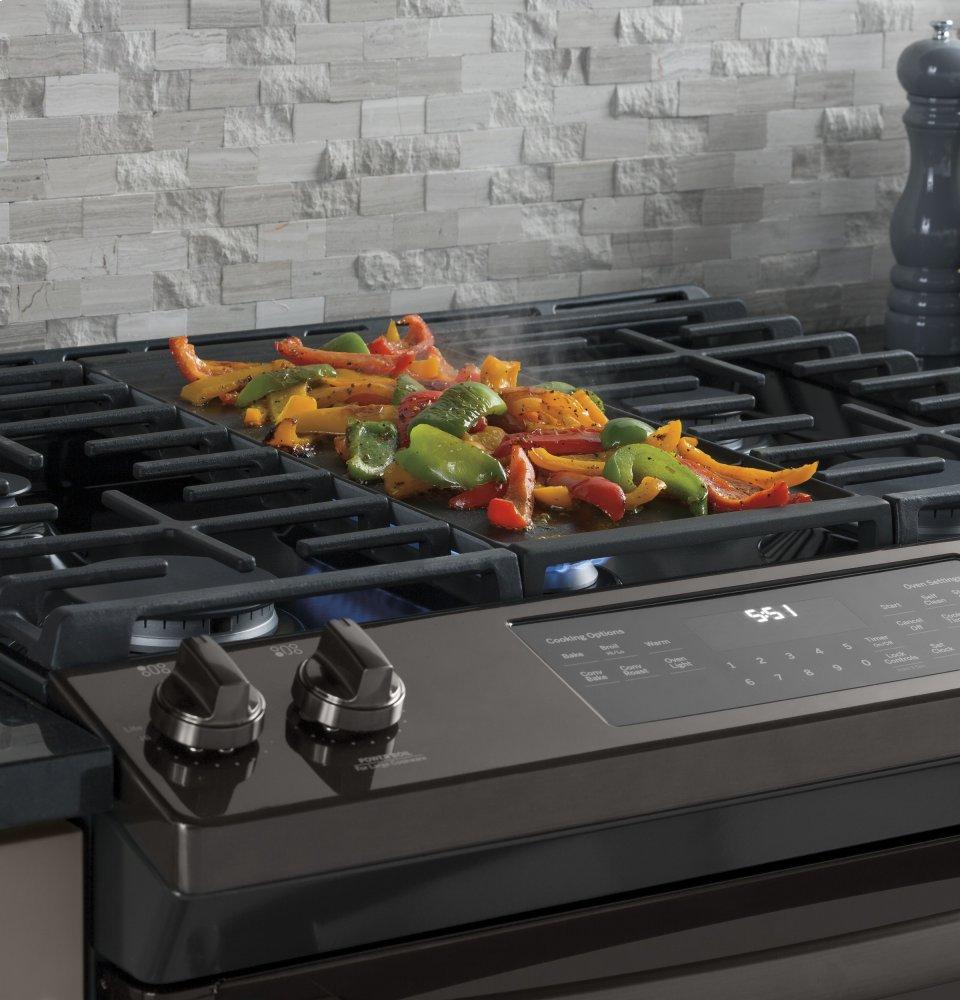 GE® 30" Slide-In Front-Control Convection Gas Range