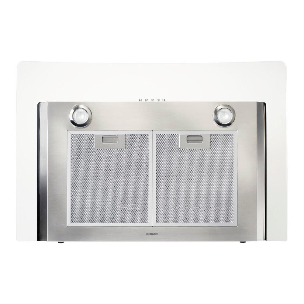 Broan® 36-Inch Arched Glass Wall Mount Chimney Range Hood w/ Light, Stainless Steel
