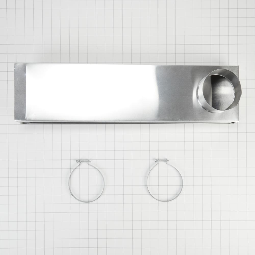 0"-18" Dryer Telescoping Vent Periscope for 2.5" clearance, with 1 male snap-lock fitting, draw-band collar & 2 clamps.
