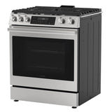 30 in. 5 Burner 6.1 cu. ft. Slide-in Gas Range with True European Convection