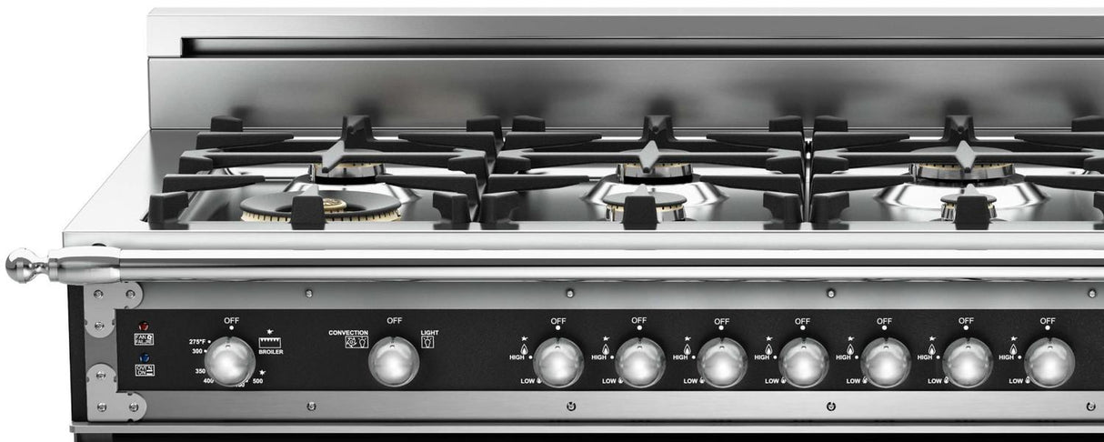 48 inch All Gas Range, 6 Brass Burner and Griddle Matt Cream