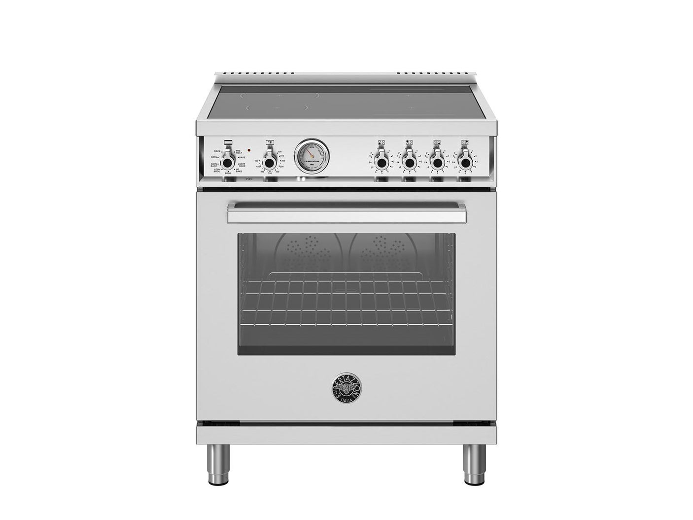 30 inch Induction Range, 4 Heating Zones, Electric Oven Stainless Steel