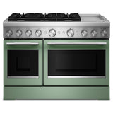 48-Inch 6 Burner Commercial-Style Dual Fuel Range with Griddle