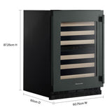 24" Undercounter Wine Cellar with Full-Extension Wood-Front Racks