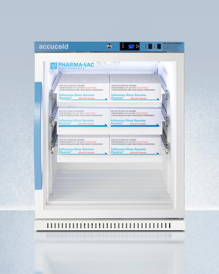 6 CU.FT. ADA Height Vaccine Refrigerator With Removable Drawers