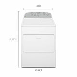 7.0 cu.ft Top Load Electric Dryer with AccuDry™ - White