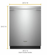 Smart Dishwasher with Third Level Rack - Fingerprint Resistant Stainless Steel