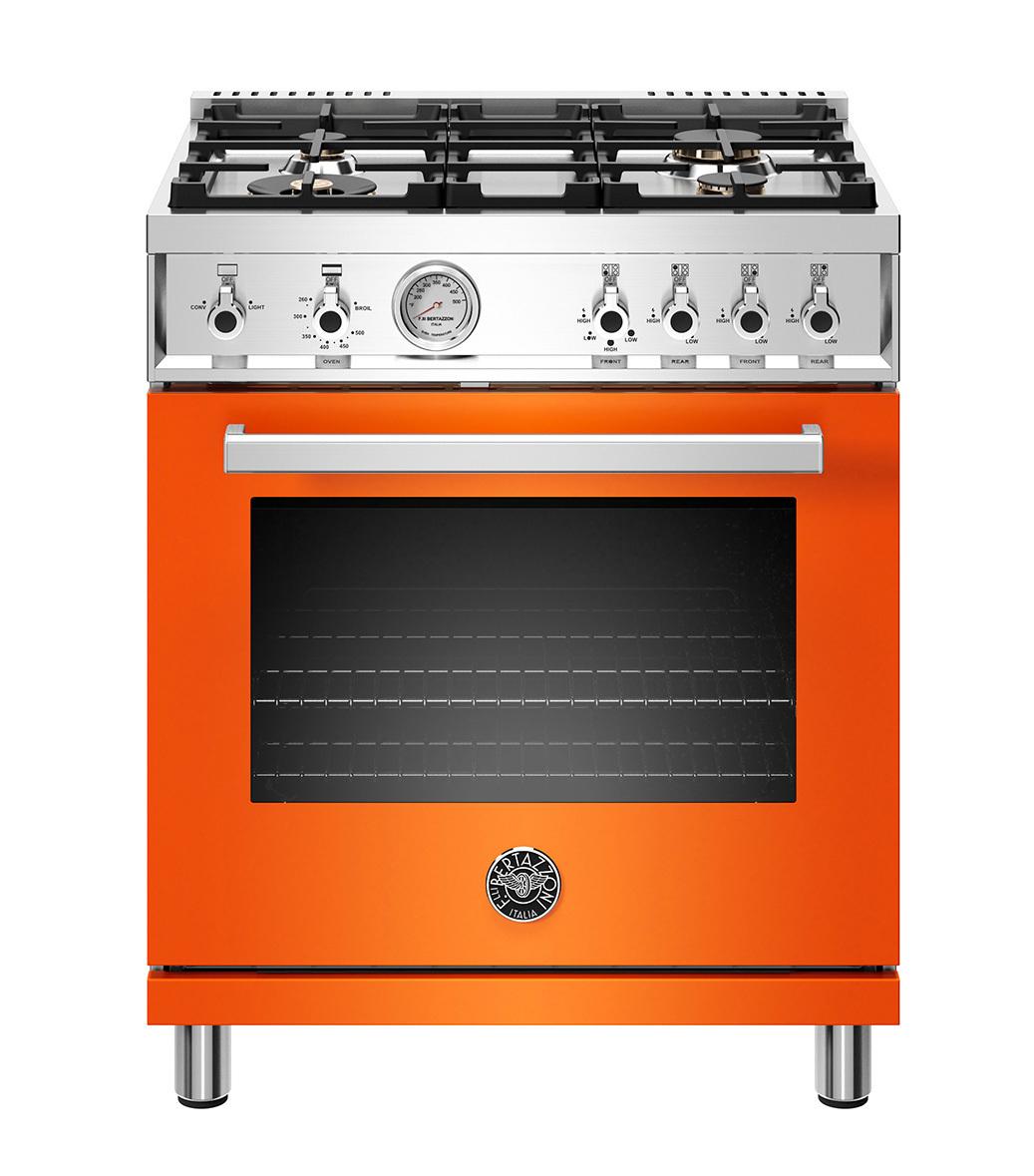 30 inch All Gas Range, 4 Brass Burner Arancio