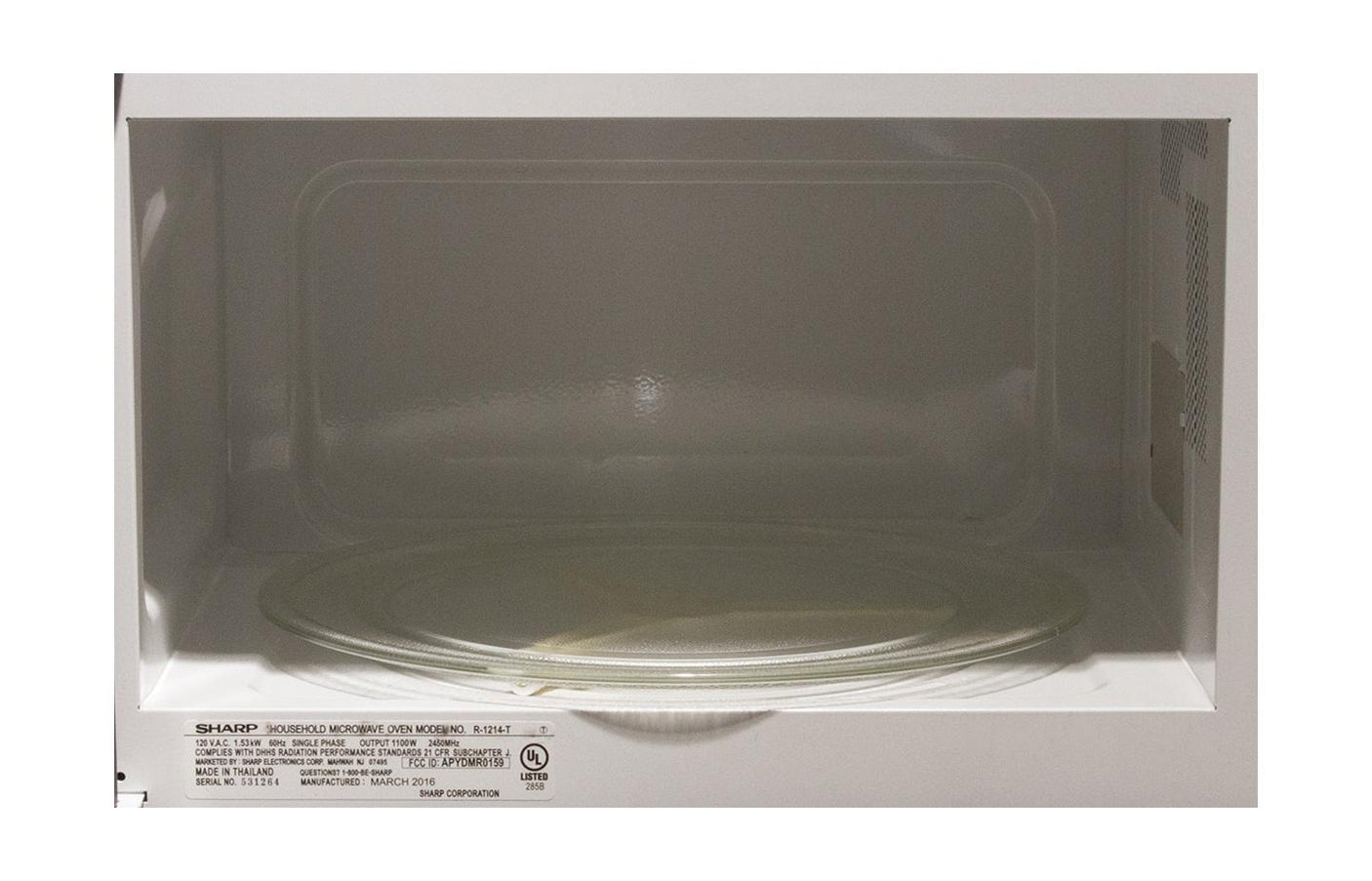 1.5 cu. ft. 1100W Stainless Steel Sharp Over-the-Counter Carousel Microwave Oven