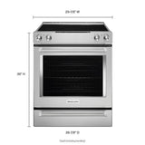 30-Inch 5-Element Electric Convection Slide-In Range with Baking Drawer