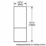 800 Series, Free-standing fridge-freezer-White Glass Door
