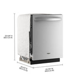 Whirlpool® 24-Inch Dishwasher with Total Coverage Wash Action and Auto Open Air Dry in Fingerprint Resistant Stainless Steel