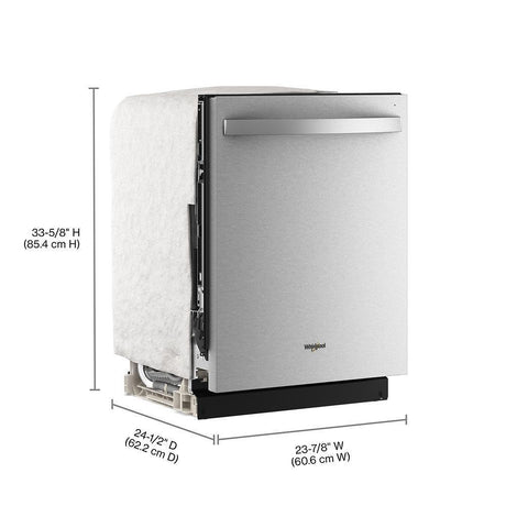 Whirlpool® 24-Inch Dishwasher with Total Coverage Wash Action and Auto Open Air Dry in Fingerprint Resistant Stainless Steel