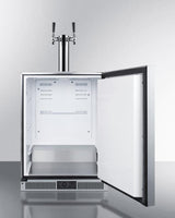 Built-in Frost-free Beer Dispenser With Dual Tap System for Two 1/6 Kegs