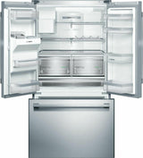 800 Series French Door Bottom Mount Refrigerator 36'' Stainless Steel, Easy clean stainless steel B26FT50SNS