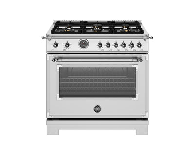 36 inch All Gas Range, 6 Brass Burners and Cast Iron Griddle Stainless Steel