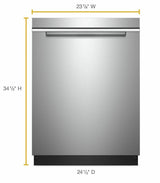 Stainless Steel Tub Pocket Handle Dishwasher with TotalCoverage Spray Arm - Fingerprint Resistant Stainless Steel
