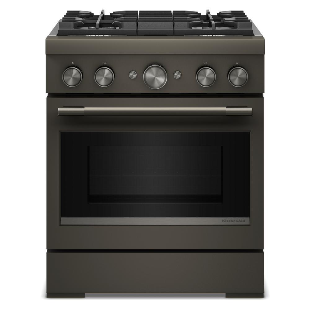 30-Inch 4 Burner Commercial-Style Dual Fuel Range with No Preheat Air Fry Mode