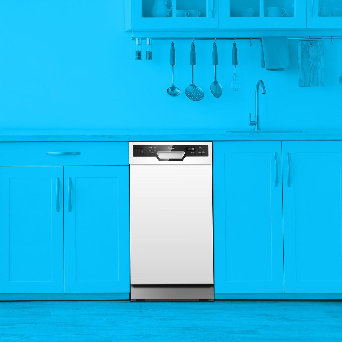 Element Electronics 18" Front Control Built-in Dishwasher - White (ENB6632PEBW)