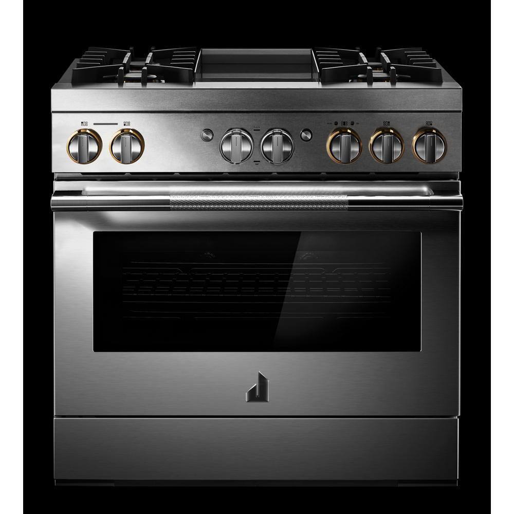 RISE™ 36" Dual-Fuel Professional Range with Chrome-Infused Griddle