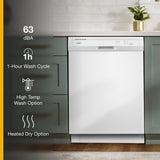 Heavy-Duty Dishwasher with 1-Hour Wash Cycle