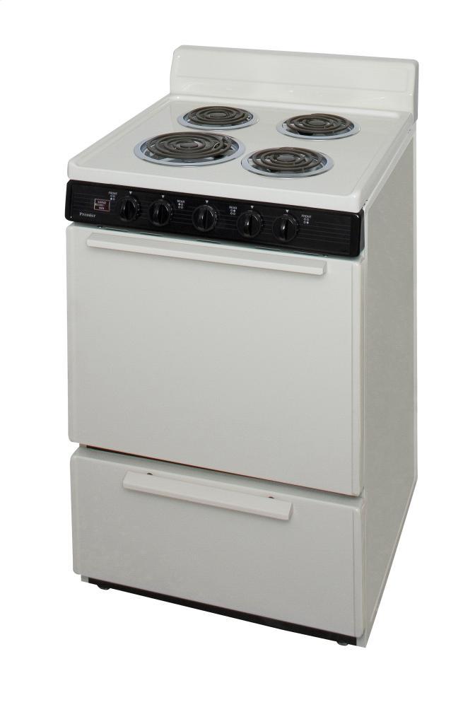 24 in. Freestanding Electric Range in Biscuit