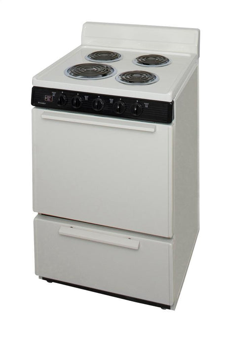 24 in. Freestanding Electric Range in Biscuit