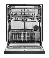 Stainless steel dishwasher with third level rack