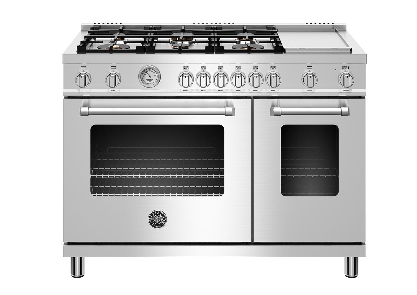 48" Master Series range - Gas Oven - 6 brass burners + griddle - LP version