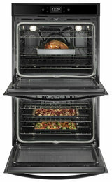 10.0 cu. ft. Smart Double Wall Oven with True Convection Cooking - Black