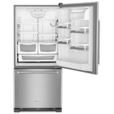 19 cu. ft. 30-Inch Width Full Depth Non Dispense Bottom Mount Refrigerator
