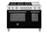 Master 48" Range Dual Fuel Manual Clean Nero Black