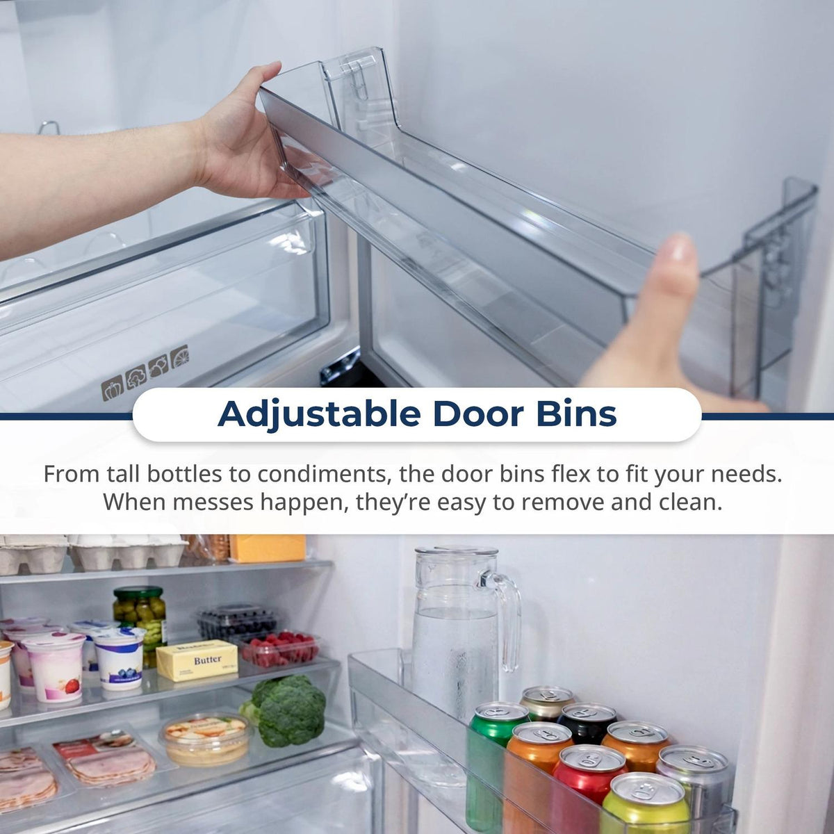 10.4 cu. ft. Counter Depth 24 in. Bottom Freezer 2-Door Refrigerator with Reversible Door in Stainless Steel